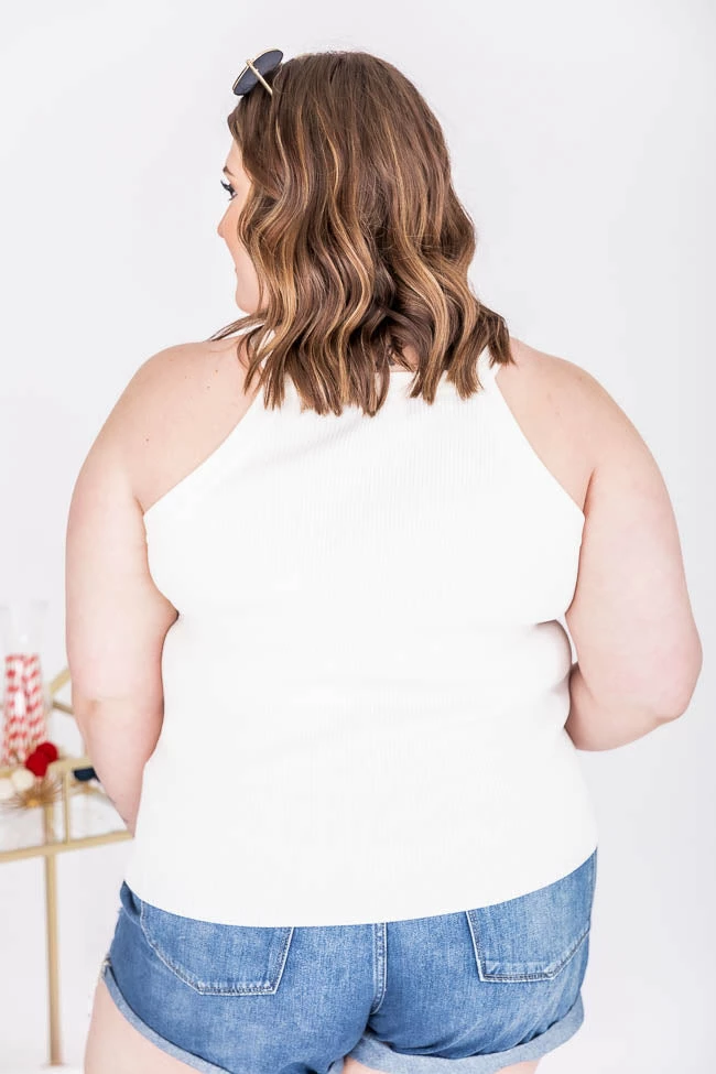 Flash Sale ✔️ Pink Lily Final Notice Cream Ribbed High Neck Sweater Tank FINAL SALE 🎉 - Image 18