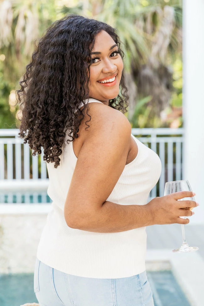 Flash Sale ✔️ Pink Lily Final Notice Cream Ribbed High Neck Sweater Tank FINAL SALE 🎉 - Image 15