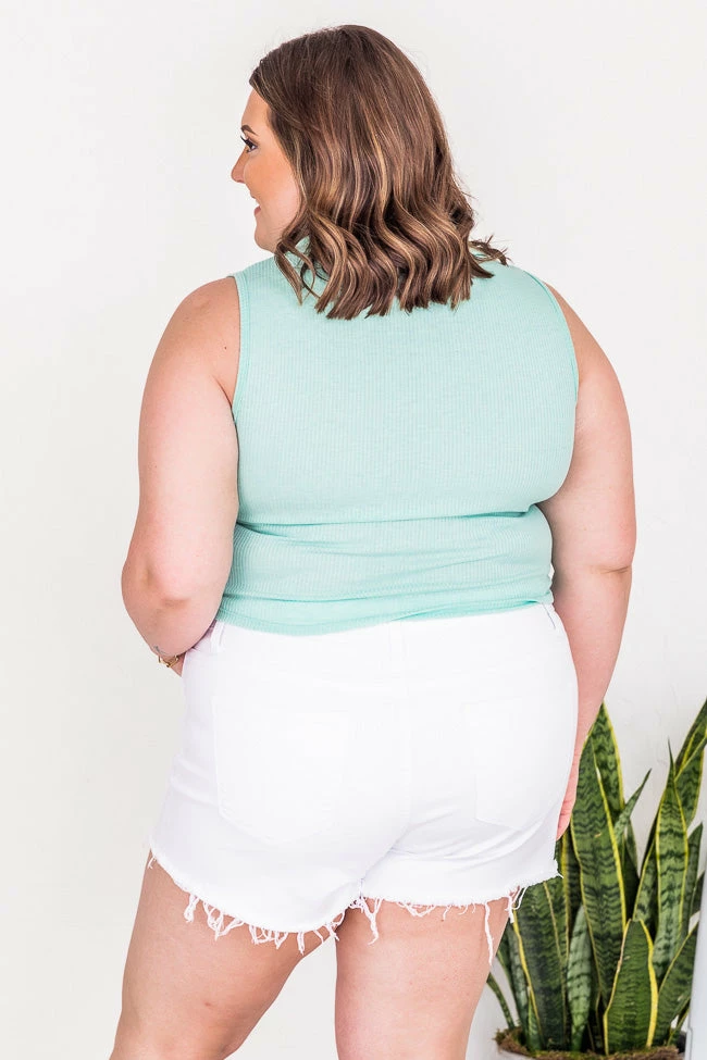 Cheap 👏 Pink Lily One Day At A Time Mint Collared Tank FINAL SALE 💯 - Image 19