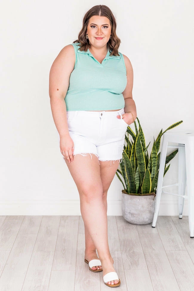 Cheap 👏 Pink Lily One Day At A Time Mint Collared Tank FINAL SALE 💯 - Image 17
