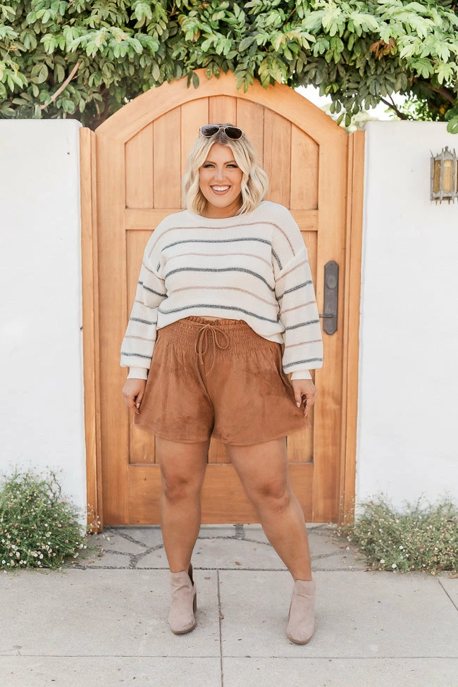 New ๐ Pink Lily Thinking About You Multicolored Striped Crew Neck Sweater ๐ - Image 6