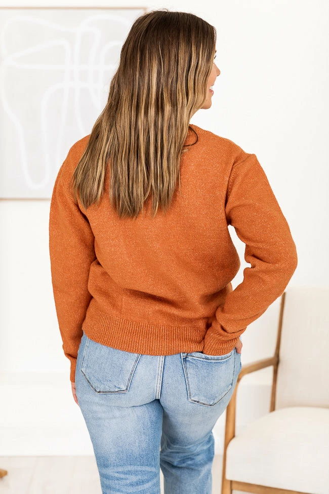 Wholesale 👏 Pink Lily Rule The World Rust Pocket Sweater FINAL SALE ⭐ - Image 9