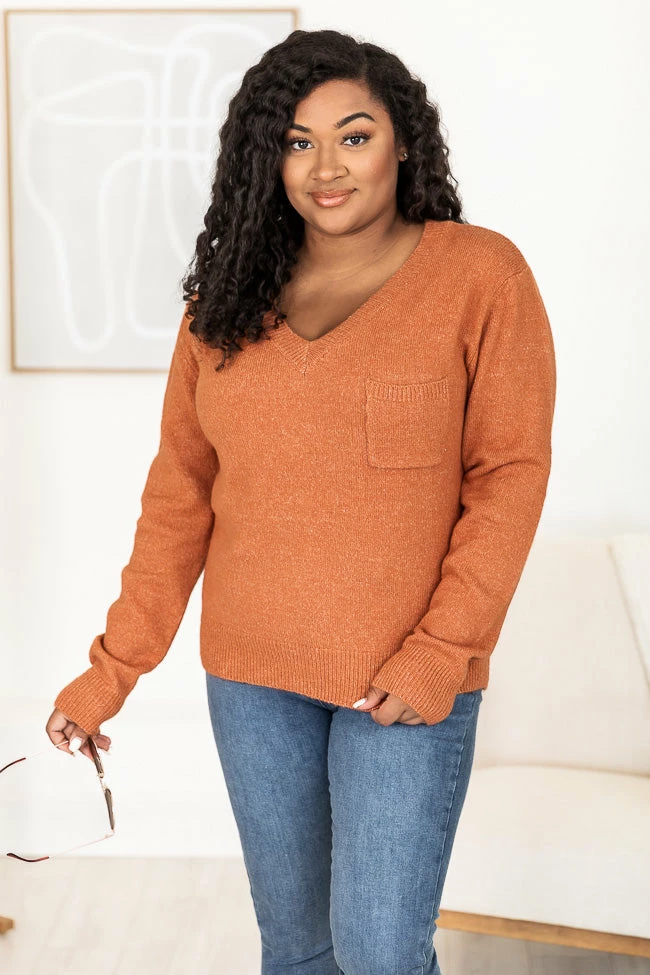 Wholesale 👏 Pink Lily Rule The World Rust Pocket Sweater FINAL SALE ⭐ - Image 11