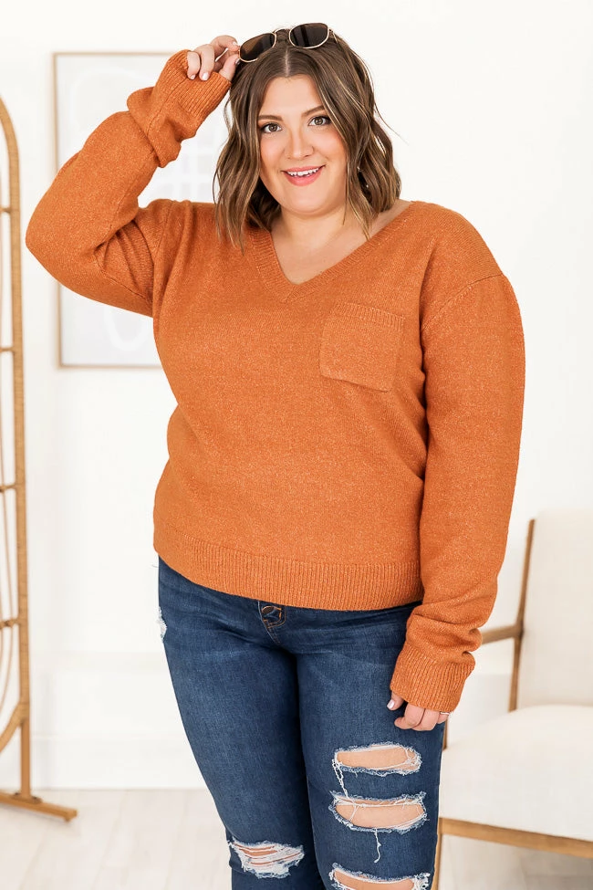 Wholesale 👏 Pink Lily Rule The World Rust Pocket Sweater FINAL SALE ⭐ - Image 15