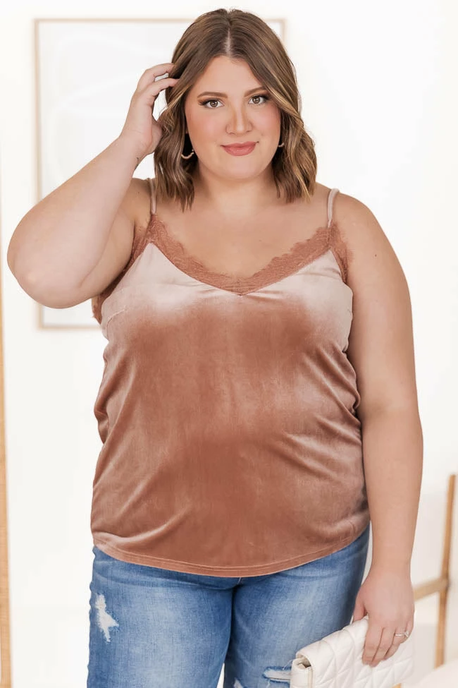 Budget ⭐ Pink Lily Wide Open Spaces Blush Velvet Cami FINAL SALE 🎉 - Image 16
