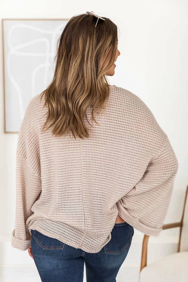 Cheapest 👍 Pink Lily Sweet Enough Oatmeal Knitted Pullover 🎁 - Image 10