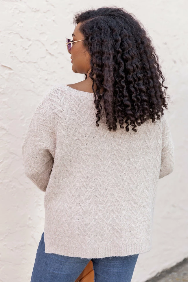 Coupon π Pink Lily Candid Feelings Beige Boat Neck Textured Sweater FINAL SALE β¨ - Image 10