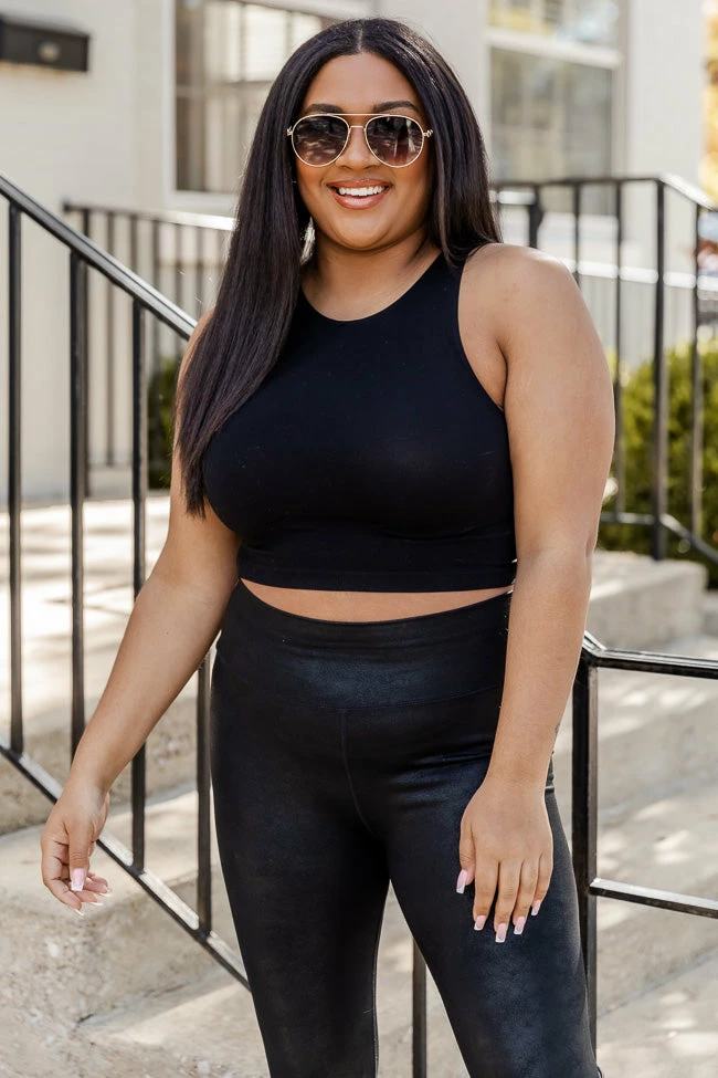 Hot Sale 😍 Pink Lily You Make Me Better Black Seamless Tank 😍 - Image 6