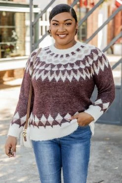 Top 10 โ๏ธ Pink Lily The Best Thing Plum Fair Isle Sweater ๐