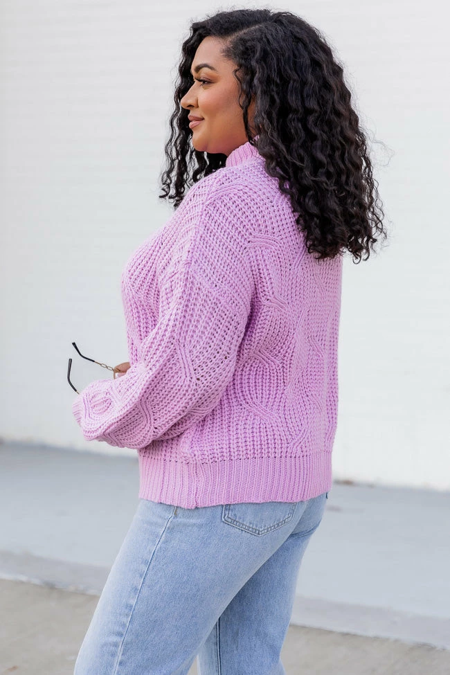 Deals 🎁 Pink Lily Find You Home Purple Mock Neck Sweater ❤️ - Image 8