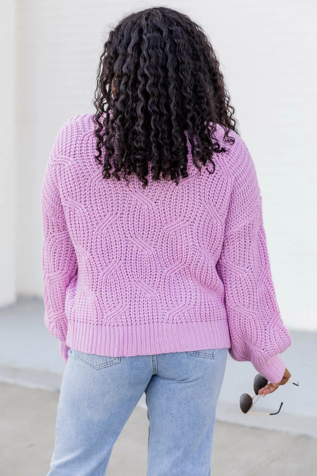 Deals 🎁 Pink Lily Find You Home Purple Mock Neck Sweater ❤️ - Image 9