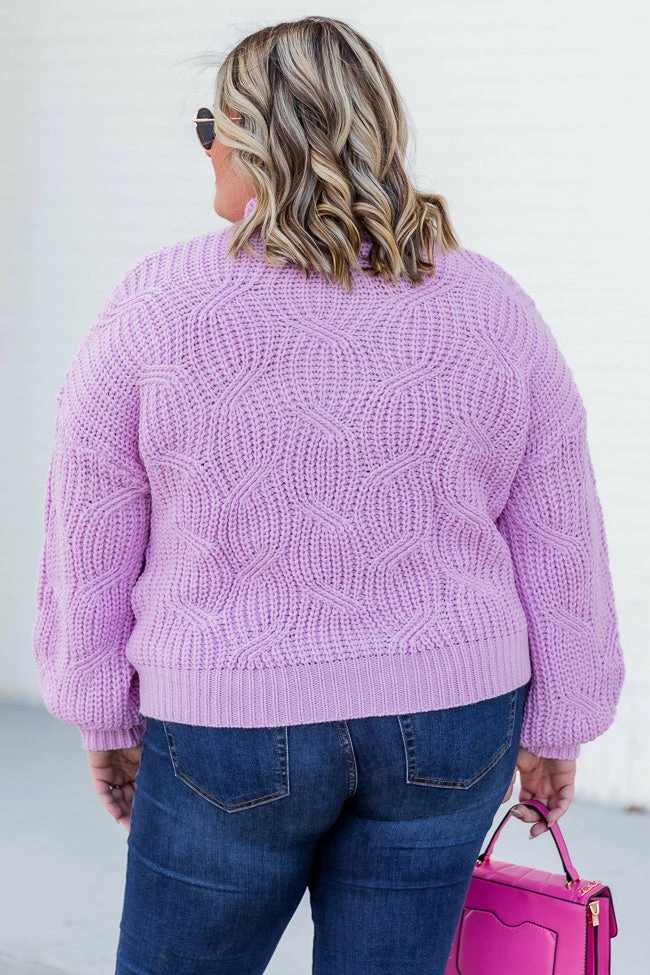 Deals 🎁 Pink Lily Find You Home Purple Mock Neck Sweater ❤️ - Image 13