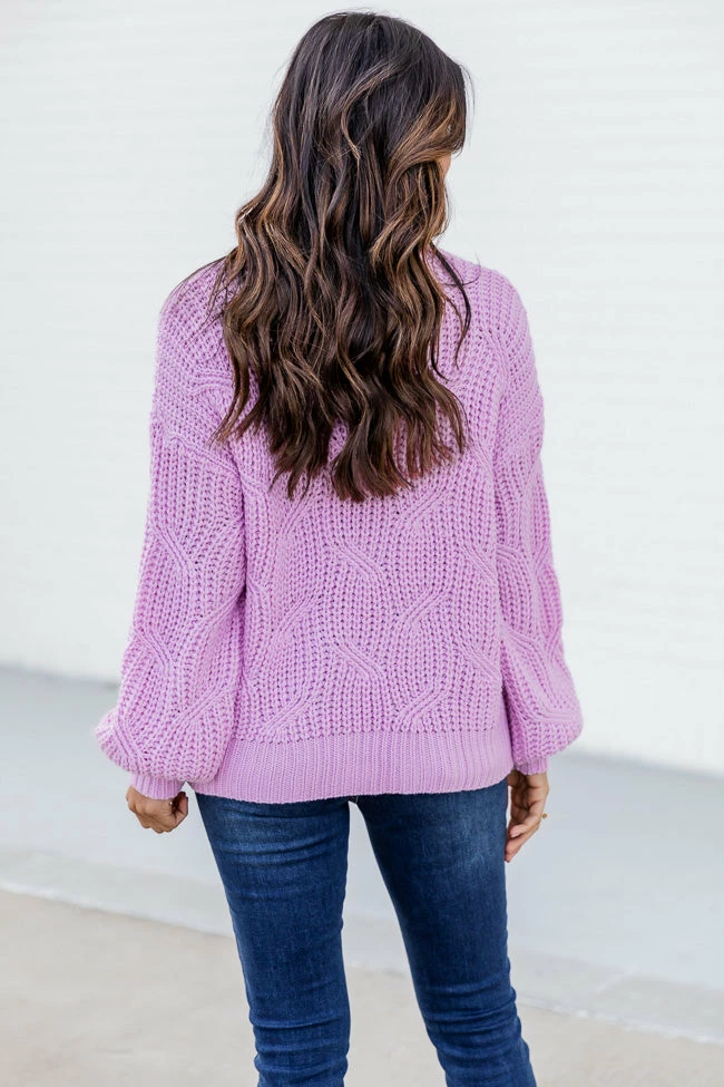 Deals 🎁 Pink Lily Find You Home Purple Mock Neck Sweater ❤️ - Image 5