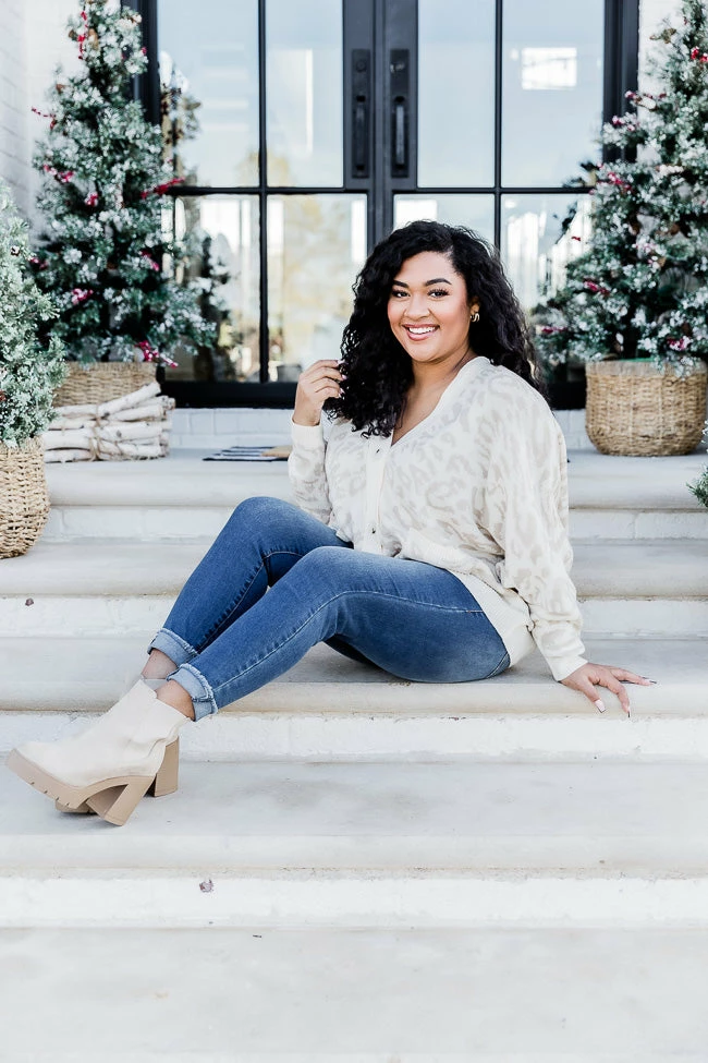 Best reviews of π Pink Lily See It Differently Beige And Ivory Leopard Print Cardigan β¨ - Image 4