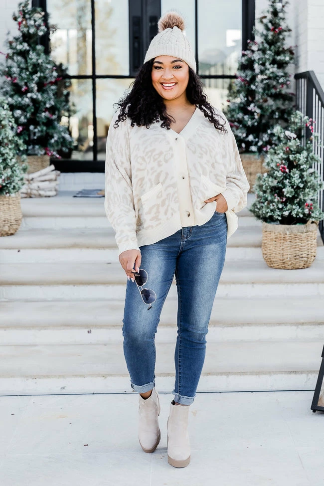 Best reviews of π Pink Lily See It Differently Beige And Ivory Leopard Print Cardigan β¨ - Image 2