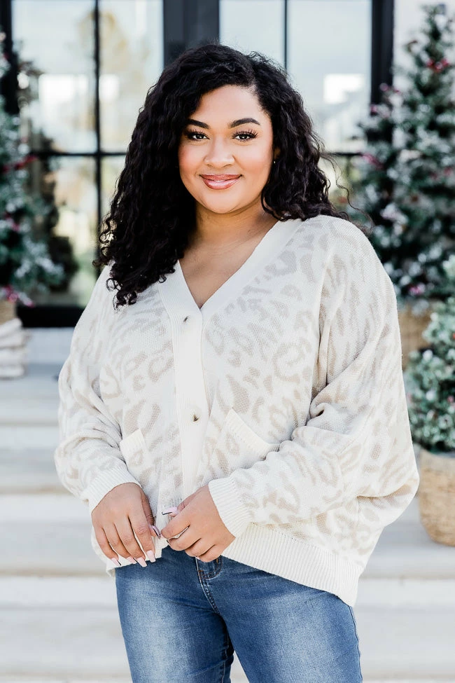 Best reviews of π Pink Lily See It Differently Beige And Ivory Leopard Print Cardigan β¨