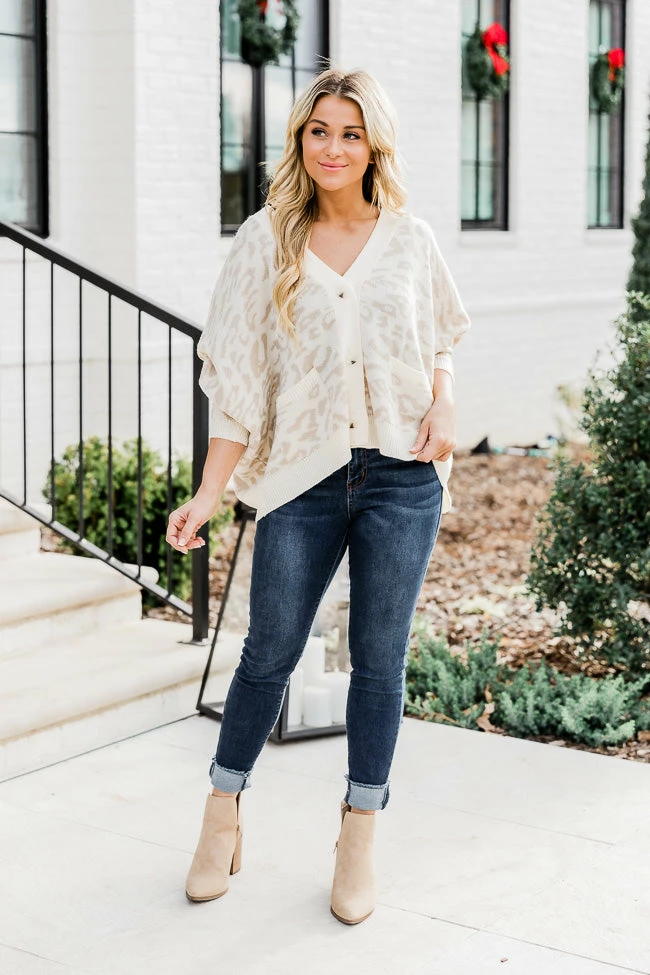 Best reviews of π Pink Lily See It Differently Beige And Ivory Leopard Print Cardigan β¨ - Image 7