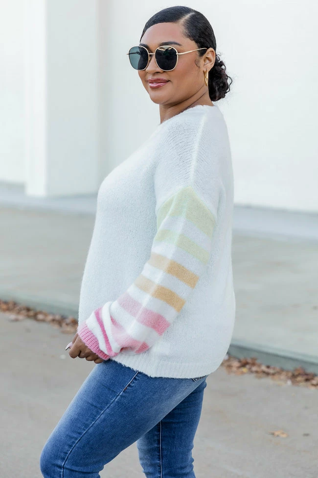 New π Pink Lily Make It Yours Multicolor Striped Sweater π - Image 5