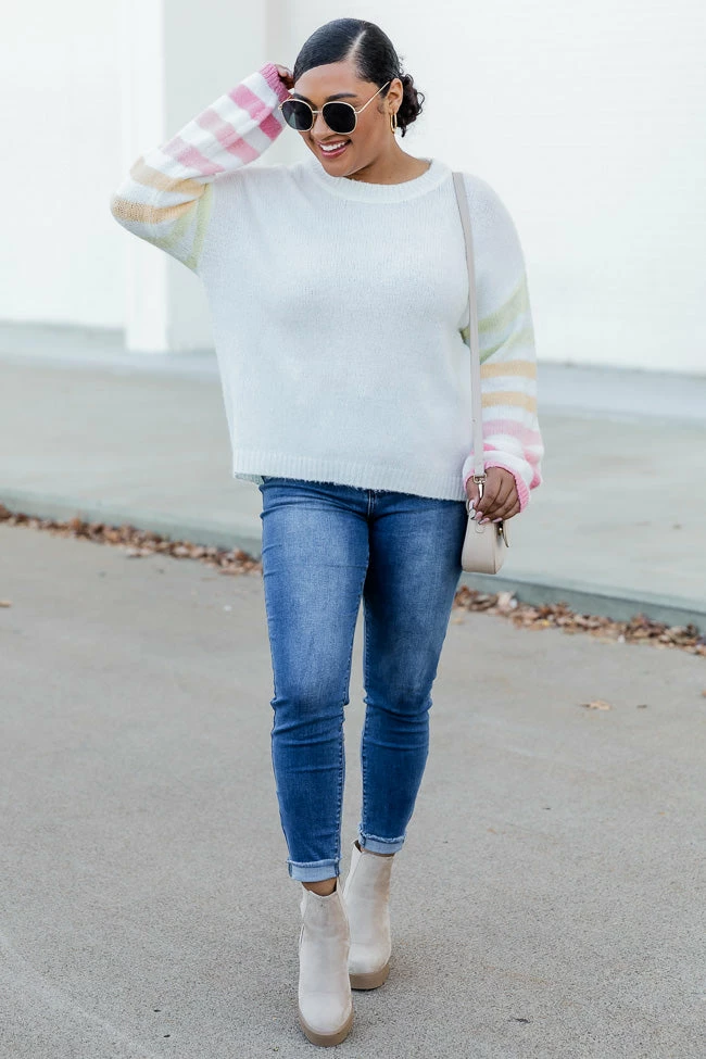 New π Pink Lily Make It Yours Multicolor Striped Sweater π - Image 4