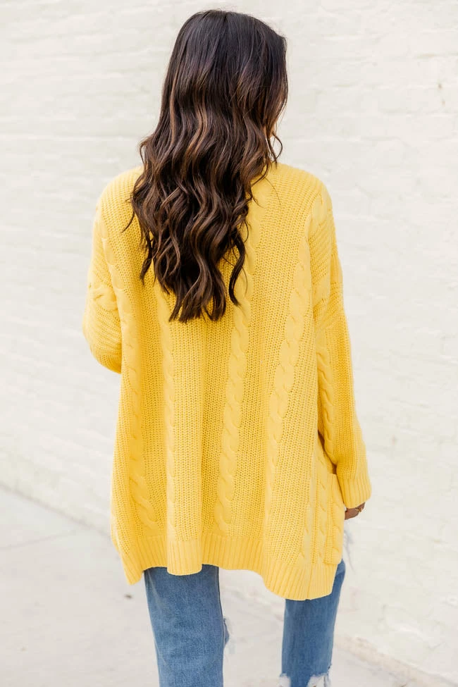 Outlet 𧨠Pink Lily Won't Change My Heart Yellow Cardigan βοΈ - Image 9