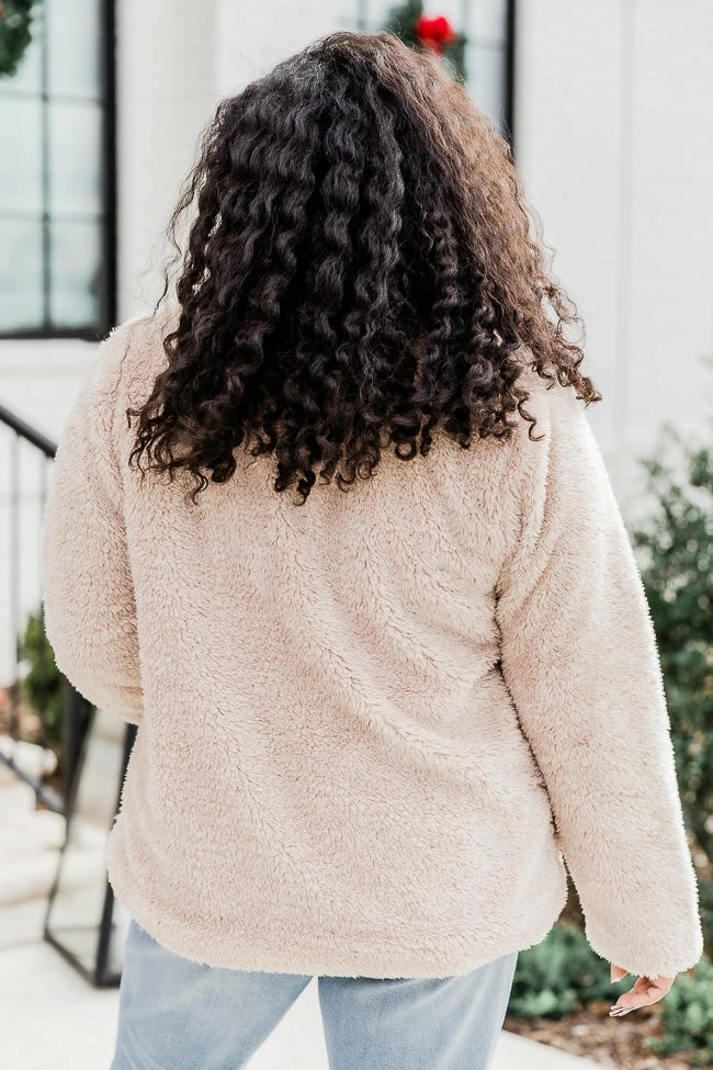 Promo β¨ Pink Lily The Beautiful Life Beige Leopard Print Lined Sherpa Jacket π - Image 6