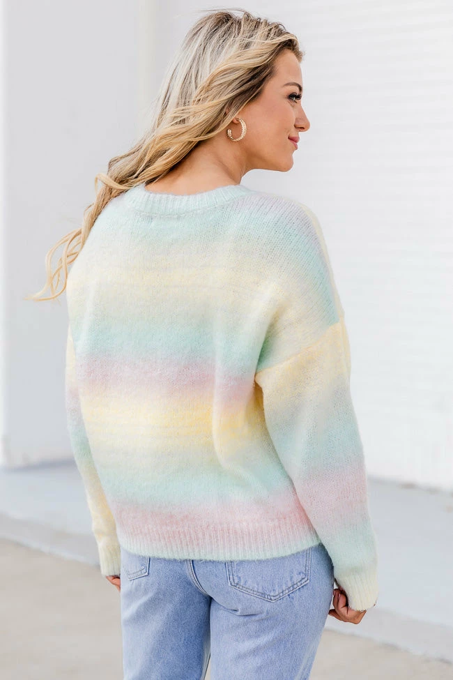 Budget π― Pink Lily Feel The Joy Yellow Ombre Sweater π - Image 4