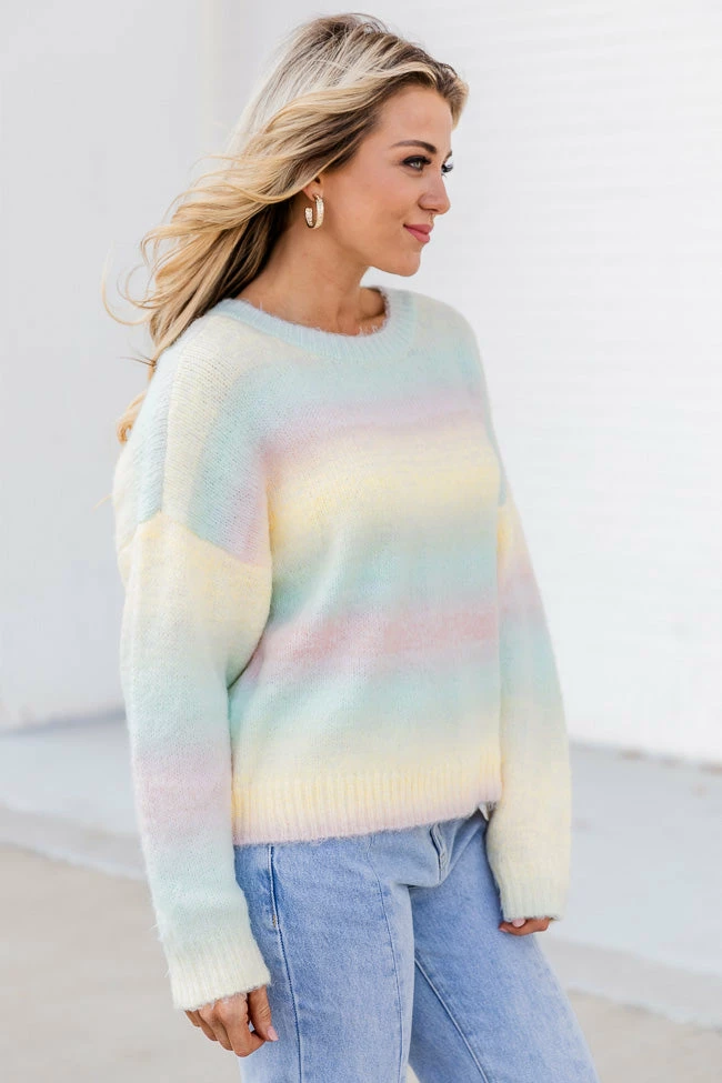 Budget π― Pink Lily Feel The Joy Yellow Ombre Sweater π - Image 3