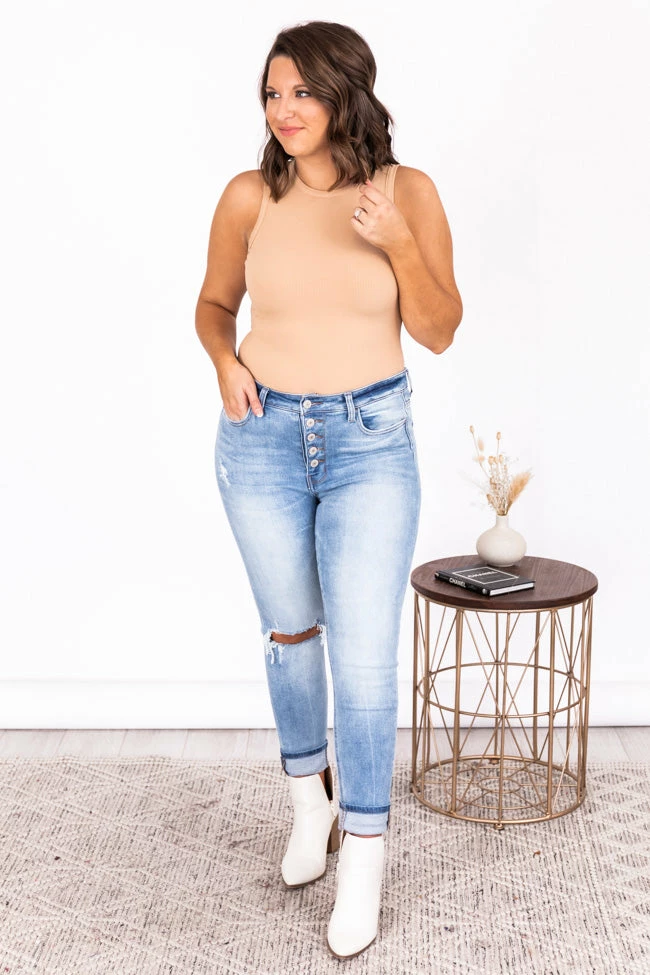 Coupon ๐ Pink Lily Pure Memory Taupe Bodysuit ๐งจ - Image 9