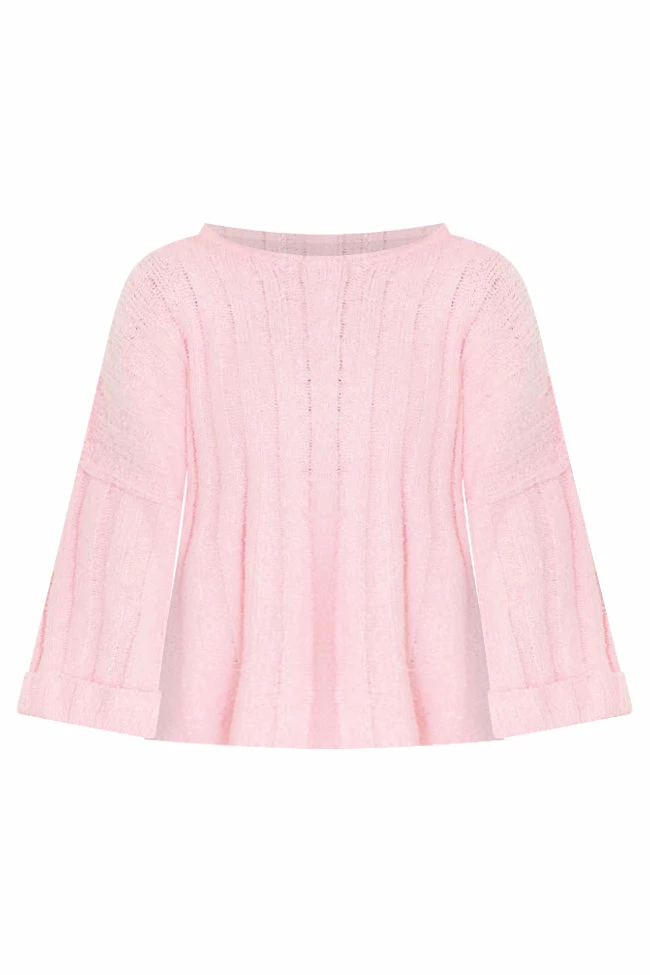 Best Sale 😉 Pink Lily Let's Be Friends Pink Textured Sweater 🔔 - Image 17