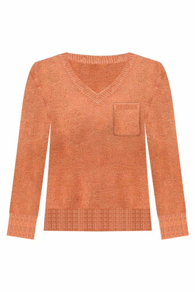 Wholesale 👏 Pink Lily Rule The World Rust Pocket Sweater FINAL SALE ⭐ - Image 18